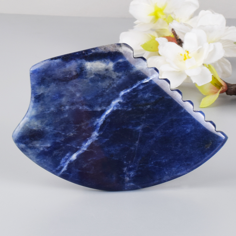Facial Blue Stripe Scraper Mas - Jade Gua Sha Tool avaliação e preço