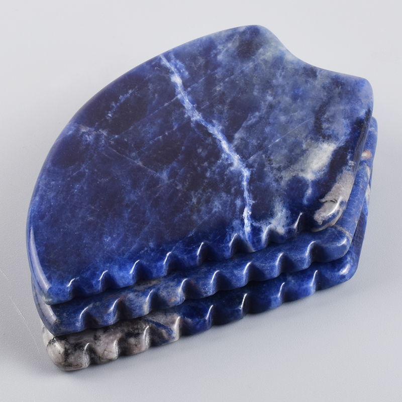 Facial Blue Stripe Scraper Mas - Jade Gua Sha Tool avaliação e preço