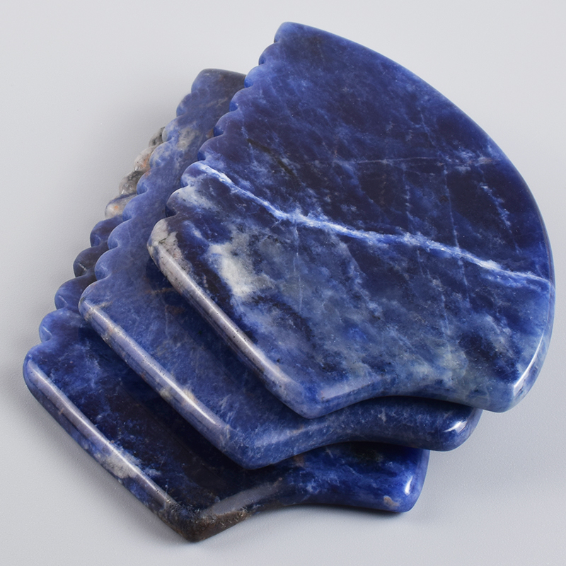 Facial Blue Stripe Scraper Mas - Jade Gua Sha Tool avaliação e preço