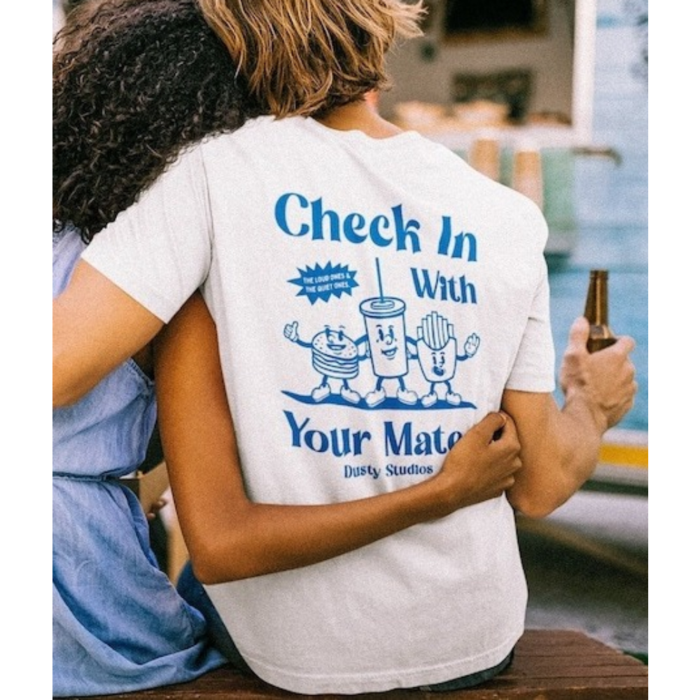 Check in With Your Mates T-Shi - Your Health Wellness avaliação e preço