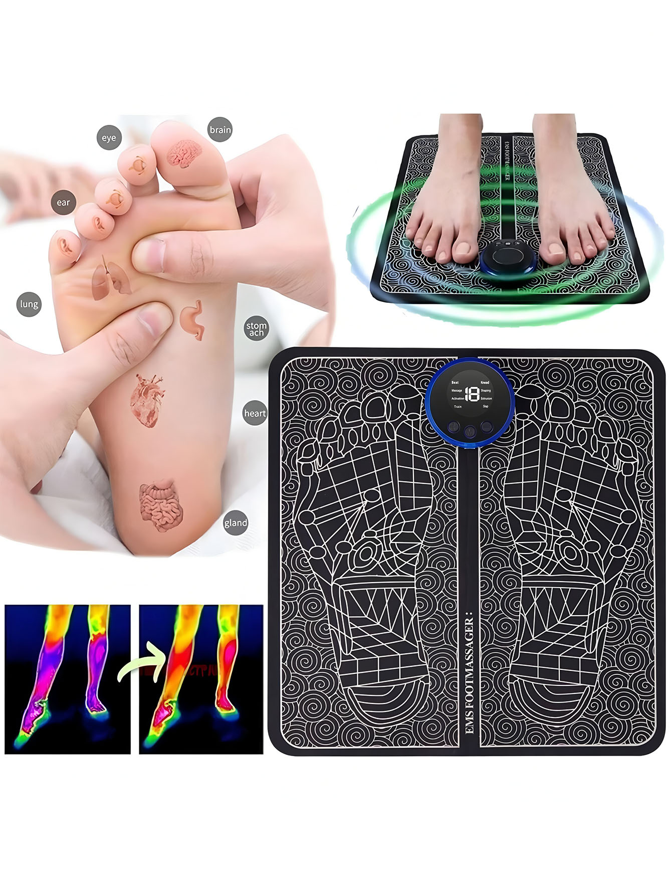 Foot Massager Foot Therapy Mac - Ems Foot Massager avaliação e preço