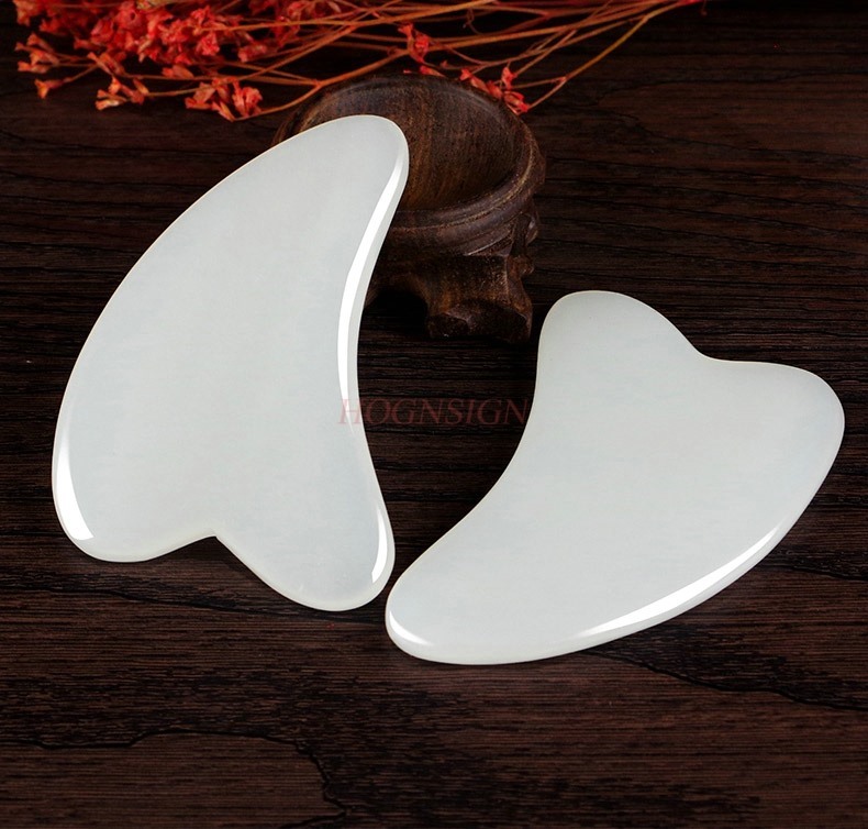 2pcs Natural jade facial shavi - Jade Gua Sha Tool avaliação e preço