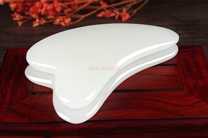 2pcs Natural jade facial shavi - Jade Gua Sha Tool avaliação e preço