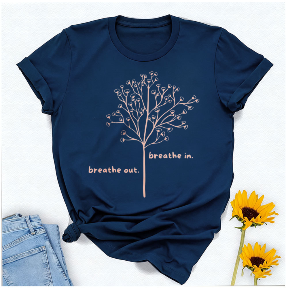 Breathe in Breathe Out T-Shirt - Your Health Wellness avaliação e preço