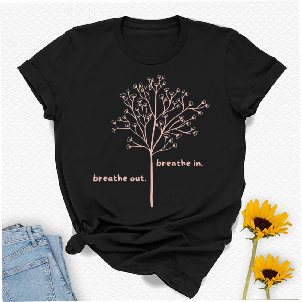 Breathe in Breathe Out T-Shirt - Your Health Wellness avaliação e preço