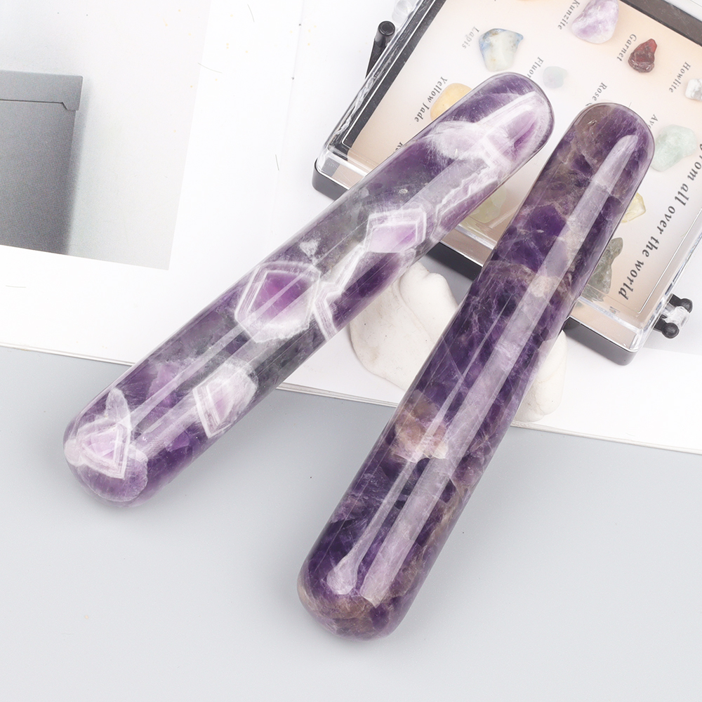 Natural Amethyst Wand Jade Mas - Jade Gua Sha Tool avaliação e preço