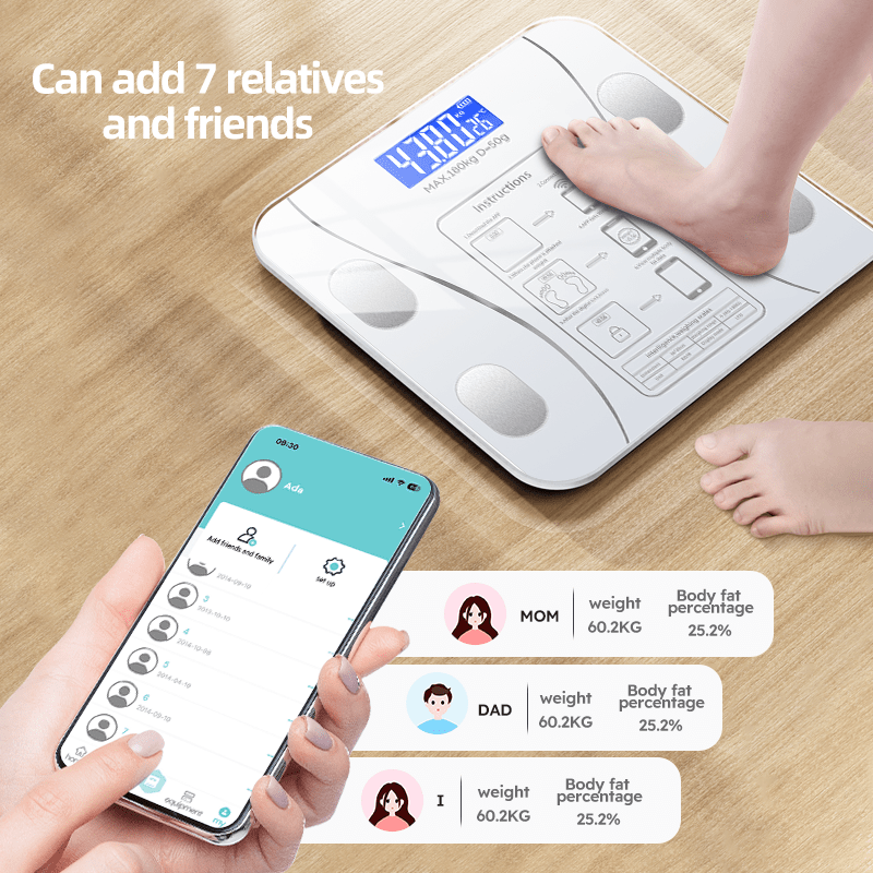 Smart Body Fat Scale with Blue - Digital Body Weight Scale avaliação e preço