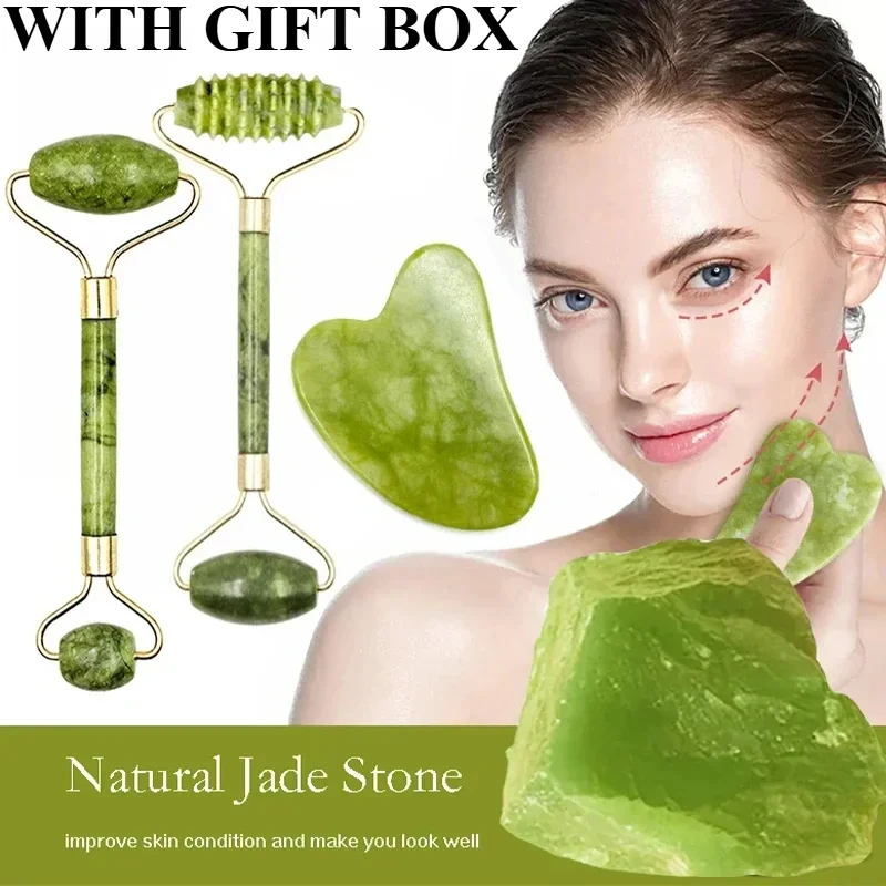 Natural Jade Roller Face Gua S - Jade Gua Sha Tool avaliação e preço