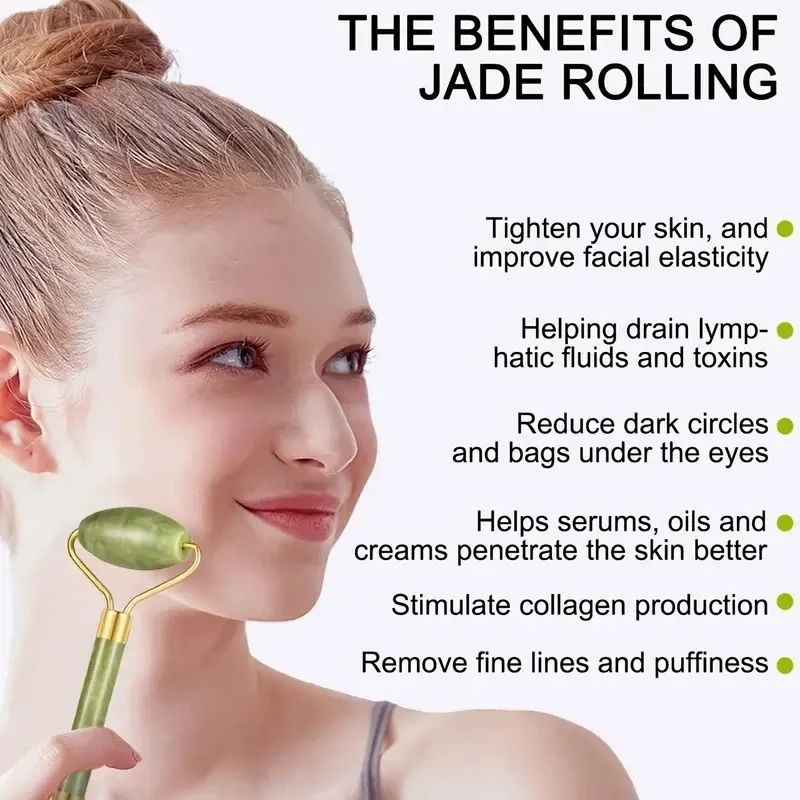Natural Jade Roller Face Gua S - Jade Gua Sha Tool avaliação e preço