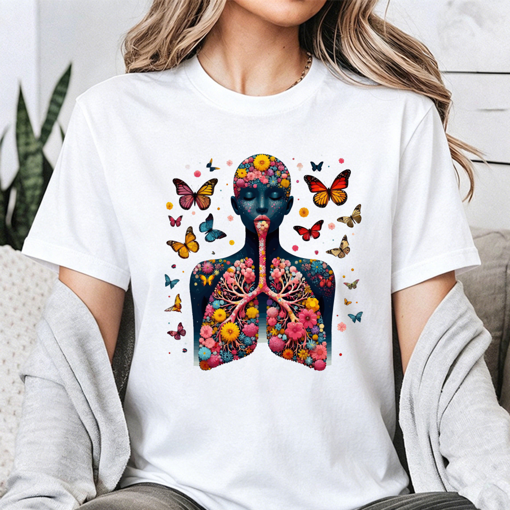Floral Human Lung Butterfly An - Your Health Wellness avaliação e preço